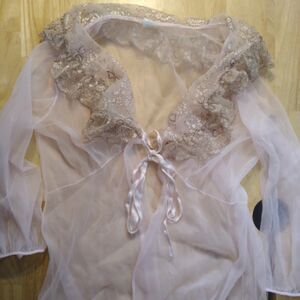Vintage Movie Star Lace Lingerie Gown Sheer